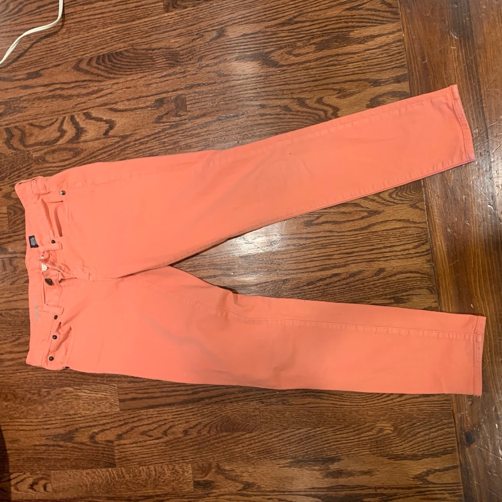 Orange or peach jeans